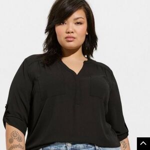 Harper Georgette Pullover 3/4 Sleeve Blouse